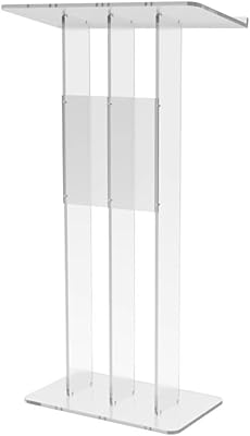 Conference podium in class, podium support in transparent acrylic, church podium, 43 -inch professional presentation podium for church, wedding, school, office.. Everyday deals, every category — only on DIAYTAR Nigeria.