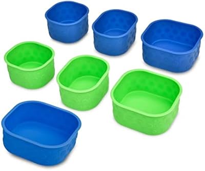 Set of silicone lunchbot bento cups - accessories designed to adapt to medium and large lunch boxes - 7 pieces - blue/green.. Your trusted shopping companion, DIAYTAR NIGERIA delivers affordable solutions in just 5-8 days.