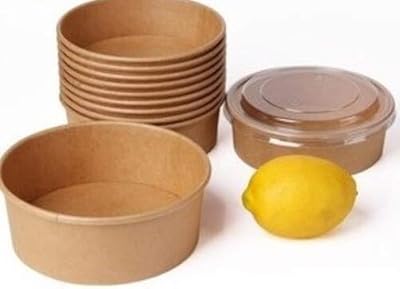 Salad bowl with waterproof and oil -resistant PE coating with lid (16 oz - 500 ml) - 300 package.. Experience satisfaction guaranteed with DIAYTAR NIGERIA's comprehensive platform and quick delivery.