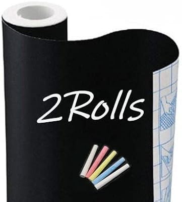 Taxay vinyl wall sticker, blackboard pattern, erasable vinyl with 10 colorful chalks, each roller 17.7 "x 78.7".. DIAYTAR Nigeria — the online store where variety meets value.