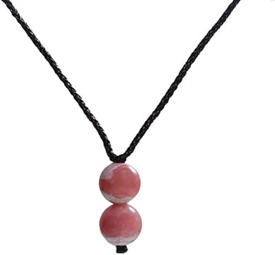 Pundent collar in round pearls in natural rhodochrosite for women, adjustable cord, jewelry in therapeutic precious stones, 9 mm, precious stone, rhodochrosite, 9 mm, precious stone, rhodochrosite.. DIAYTAR NIGERIA: Bridging the gap between consumers and quality products with affordable nationwide shipping.