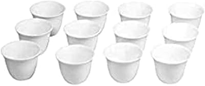Sweet white Arabic Coffee Cups - Set of 12 Arabic coffee cups.. Your one-click solution to affordable shopping, DIAYTAR NIGERIA delivers quality products nationwide.
