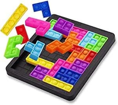 Push it Pop Puzzle Brain Teasers Toy, Push Pop Bubble Sensory Fidget Toy, 27pcs Silicone Puzzles Russian Bloc Puzzle Putteau for anxiety and stress relief (black).. DIAYTAR NIGERIA makes quality accessible to all with our affordable prices and quick delivery service.