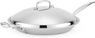 Improved frying stove with 5 thicknesses in 13.25 "stainless steel (with lid, 14.27 cm).. DIAYTAR NIGERIA makes quality accessible to all with our affordable prices and quick delivery service.