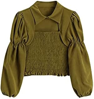 Trionn long sleeve shirts for women, small long -sleeved high bubble, elastic size shirt for ladies, plain color, high blue high.. Discover why millions choose DIAYTAR for affordable online shopping with delivery in just 5-8 days.
