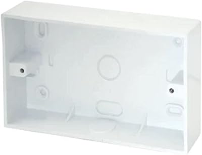 Robust electrical junction box in Bellatm PVC for double switch or socket - White (6x3).. DIAYTAR NIGERIA delivers satisfaction with every purchase through our affordable and reliable service.