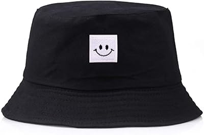 Anisex -embroidered panama hat with smiling face for sun protection, black, 58.. Big savings, small wait times — shop now at DIAYTAR Nigeria.