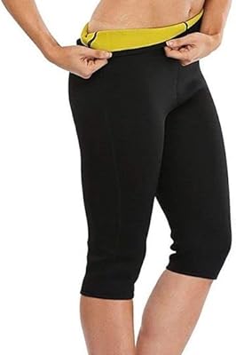 Slimming sauna pants (size L), black/yellow, L.. DIAYTAR NIGERIA: Where smart shoppers find everything they need at prices they can afford.