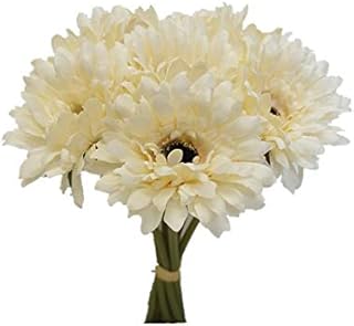 Bouquet of artificial Marguerites in Sweet Home Deco 13 "silk (7 stems and 7 capitules) for the house/wedding (cream).. Discover unbeatable variety on DIAYTAR Nigeria — shop today, delivered this week.