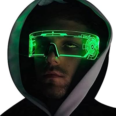 LED cyberpunk LED glasses with 7 colors, 5 patterns, sunglasses for cosplay, photo taking, concert, bar, club, party, dj.. Your one-click solution to affordable shopping, DIAYTAR NIGERIA delivers quality products nationwide.