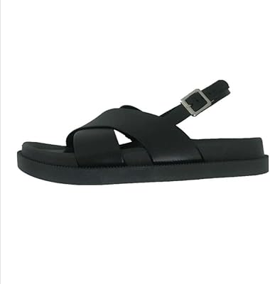 United flat sandals for women open with cross strap on the back.. DIAYTAR NIGERIA delivers happiness in 5-8 days with our affordable and diverse product range.