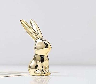 Ardax ceramic animal figurines, gold sculptures for home decoration and handmade art figurines (rabbit).. Discover endless possibilities with DIAYTAR NIGERIA's comprehensive catalog and reliable delivery service.