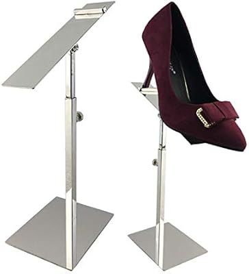 Greenic 2 pieces stainless steel shoe shelf, high heeled heeled shoe display, adjustable leather shoe shelf, shoe display for clothing store (mirror).. Your digital shopping companion, DIAYTAR NIGERIA offers exceptional value with delivery in less than 8 days.