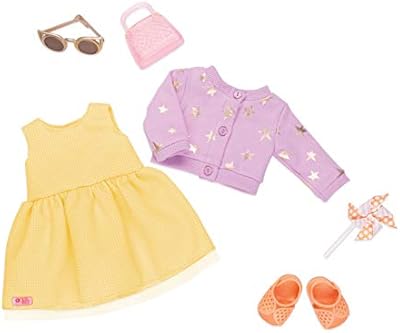 Our generation Sunshine and stars bd30341 yellow and purple doll clothes.. DIAYTAR NIGERIA combines affordability, variety, and convenience with nationwide delivery services.