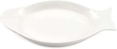 Borselita porcelain fish plate size 20 cm ivory.. DIAYTAR NIGERIA: Nigeria's answer to affordable online shopping with reliable 5-8 day delivery guarantee.