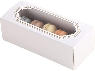 Red dot Gift 12 pieces with macaroon boxes, macaroon containers, white container with transparent window, paper cake container to offer as a gift (size S, 5 cavities).. From daily needs to rare finds, DIAYTAR Nigeria brings it to your door.