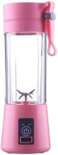 Electric juicer mixer with rechargeable battery, mini portable mixer for shakes, smoothies and juice, 380 ml, 6 high-end mixing blades (pink).. Nigeria's most diverse e-commerce platform delivers quality and affordability to your doorstep in 5-8 days.