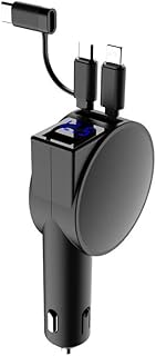 Quick car charger 12/24 V 39 W with retractable load cable, fast car supply adapter 12 W PD for iPhone/Type C 27 W, USB car charger for Samsung, iPhone, iPad Pro/Air, Huawei, Xiaomi and Plus (Black).. Explore fashion, tech, home goods, and more on DIAYTAR Nigeria — always affordable, always fast.