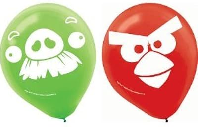 Angry Birds printed latex balloons - matching colors.. DIAYTAR NIGERIA: Making online shopping accessible with affordable prices and nationwide delivery service.
