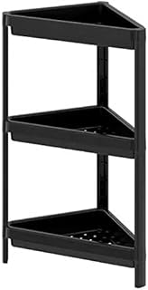 Reko corner shelf for bathroom storage (33x33x71cm) black.. DIAYTAR NIGERIA stands as your affordable shopping ally with nationwide delivery in just 5-8 days.