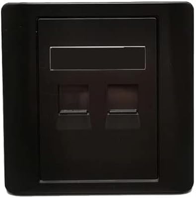 Cat6 black interface card, RJ45 network with UK single port (double port).. Nigeria's favorite online shopping platform, DIAYTAR offers unbeatable prices and delivery within a week.