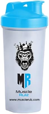 Muscle Rolls Shaker Transparent Protein with Blue cover, 700 ml.. DIAYTAR NIGERIA: Where quality products become affordable with our nationwide shipping service.