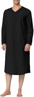 Islamic clothing for men, ample, plain color, long sleeves, V -collar, Saudi Arabic, long caftan, ethnic clothes (color: black, size: L).. Spend less, get more — that’s the DIAYTAR Nigeria promise.