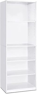 Frono Library of Gaia Simple Home, 5 shelves - White.. DIAYTAR NIGERIA transforms desires into deliveries with our affordable prices and dependable shipping.