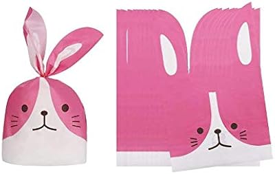 50pcs Candy Saches Plastic Rabbit For Easter Cookie Bakery Cookie Books Biscuit Storage G Rose 13.5x22cm.. DIAYTAR NIGERIA: Making online shopping accessible with affordable prices and nationwide delivery service.