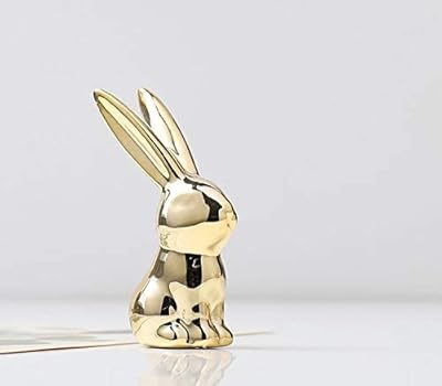 Ceramic animal figurines, gold sculptures for interior decoration and handmade art figurines (rabbit).. Experience retail convenience with DIAYTAR NIGERIA's comprehensive platform and 5-8 day nationwide shipping.