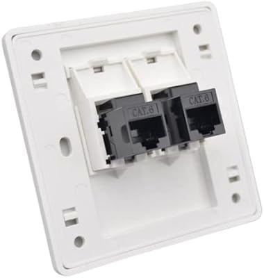 RJ45 network socket with one CAT 6 single port with D-CURVE® front plate (double port).. DIAYTAR Nigeria: Shopping that fits your budget and your schedule.