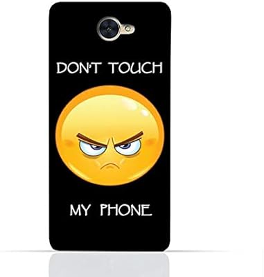 Polyurethane Silicone Hull Resistant AMC Design Heat designed with the inscription "Do not touch my phone" for Huawei Y7 2017.. From phone accessories to home decor — DIAYTAR Nigeria ships it fast.