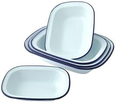 Set of rectangular pie plates Falcon - 3 pieces - 20 cm, 22 cm, 24 cm.. DIAYTAR NIGERIA: Simplifying access to thousands of products with affordable nationwide shipping.