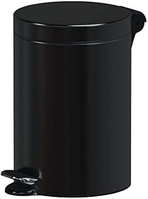 Round pedal basket for Alda Safe Hotel - Black, 5 liters.. DIAYTAR NIGERIA: Where every shopping need is fulfilled with affordable prices and nationwide shipping.