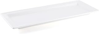 Rectangular Borselita porcelain plate, size 29 cm x 12 cm, ivory color.. DIAYTAR NIGERIA connects Nigerians with quality products at affordable prices, delivered in 5-8 days nationwide.
