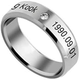 BTS K-POP copper ring bearing the name and date of birth of singer Jeon Jungkook from Yellow Chimes, copper.. No stress, just speed — DIAYTAR Nigeria ships in days.