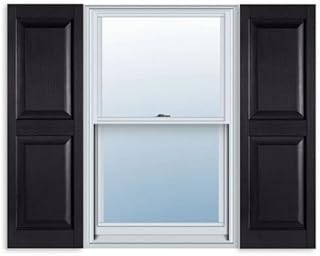 15 "x 51" Standard exterior shutter in black vinyl (pair).. DIAYTAR NIGERIA brings the marketplace to your home with budget-friendly prices and nationwide delivery.