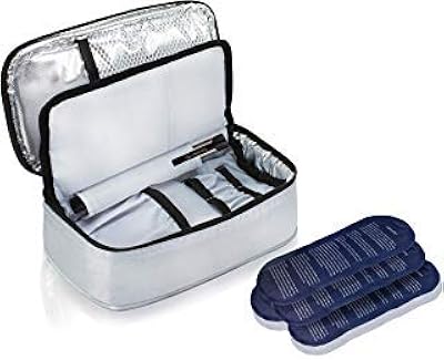Insulated Insulin Insulin Camp travel bag with 4 ice cream blocks and insulating lining to organize diabetes drugs (size M).. Your trusted marketplace, DIAYTAR NIGERIA offers extensive variety with delivery within 8 days.