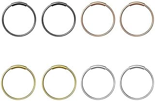 Small Creole Surgical Earms in Stainless Steel 8 mm/10 mm/12 mm Hypoallergenic for ear cartilage, propeller, lobe, piercing body, small Creole earrings for men and women.. DIAYTAR NIGERIA: Where online shopping becomes effortless with budget-friendly nationwide delivery.