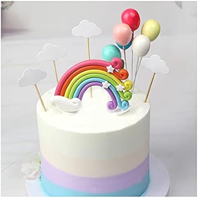 Castowave cake decorations, cupcake interior card in the shape of a rainbow balloon, prenatal party, birthday, wedding party (15 pieces).. DIAYTAR NIGERIA delivers more than purchases - we deliver affordable shopping solutions within the week.