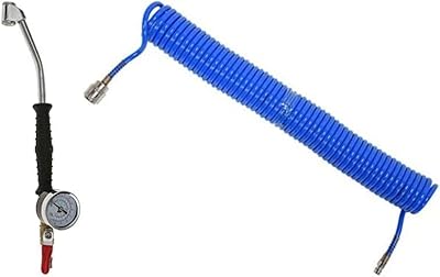 Abbasali - Car tire tire pressure gauge, dial compressor checking tool and 10 -meter spiral hose.. DIAYTAR NIGERIA: Where affordability meets variety in Nigeria's most comprehensive online marketplace.