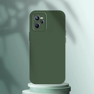Fine anti-shock rear shell for Oppo Realme C35 in liquid silicone, heat-resistant polyurethane and microfiber fabric with camera protection (green).. Discover endless possibilities with DIAYTAR NIGERIA's comprehensive catalog and reliable delivery service.