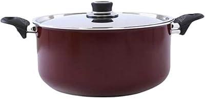 Royalford aluminum pot with cover, 26 cm, red.. DIAYTAR NIGERIA brings affordable shopping to every Nigerian home with delivery in just 5-8 days.