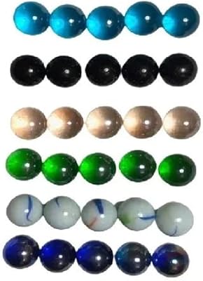 30 JMD glass ball pieces, 6 colors.. DIAYTAR NIGERIA: Your partner in affordable online shopping with dependable delivery within 8 days.