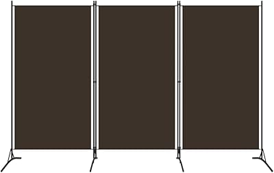 FEDEXCEL Part separator with 3 panels, folding panel, mobile partition, confidentiality separator, wall separator, interior furniture, bedroom, desk, brown 260 x 180 cm.. Discover why thousands choose DIAYTAR NIGERIA for affordable products delivered in less than a week.