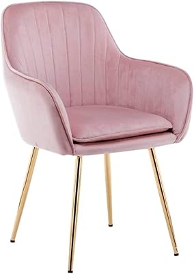 Angela luxury dining chair, a versatile velvet fabric makeup chair with golden feet (pink).. DIAYTAR NIGERIA delivers happiness in 5-8 days with our affordable and diverse product range.