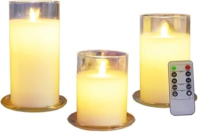 Amerteer flame -free candles, batteries with batteries, heat resistant, including realistic mobile wick LED flames and a 10 -key remote control.. DIAYTAR NIGERIA: Where every Nigerian finds affordable products delivered within the week.