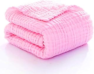 Baby coverage in muslin, 6 layers 40 x 43 "soft cotton blanket/baby bath towel, swaddling blankets for newborn for girls (pink).. Shop smarter, not harder with DIAYTAR NIGERIA - thousands of products at your fingertips with affordable delivery.