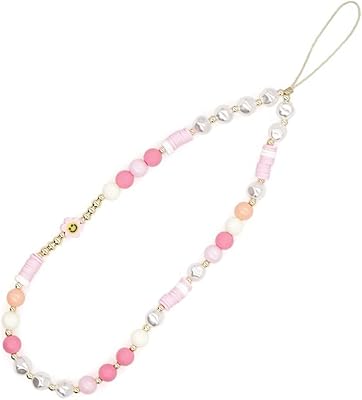 Mobile phone bracelet in pearls, smiling face kawaii, mobile rainbow mobile phone bracelet for mobile phone, camera, wallet, anti-light decoration chain, 1, metal, without precious stones.. DIAYTAR NIGERIA transforms online shopping with competitive prices and dependable nationwide delivery.