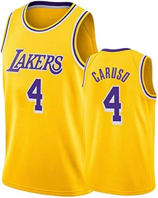 Basketball jersey New season Lakers 4# Alex Caruso, Yellow Sweatshirt without sleeve, breathable sports sweatshirt, fast drying, S 165 ~ 170cm.. Save time and money with DIAYTAR Nigeria’s online store.